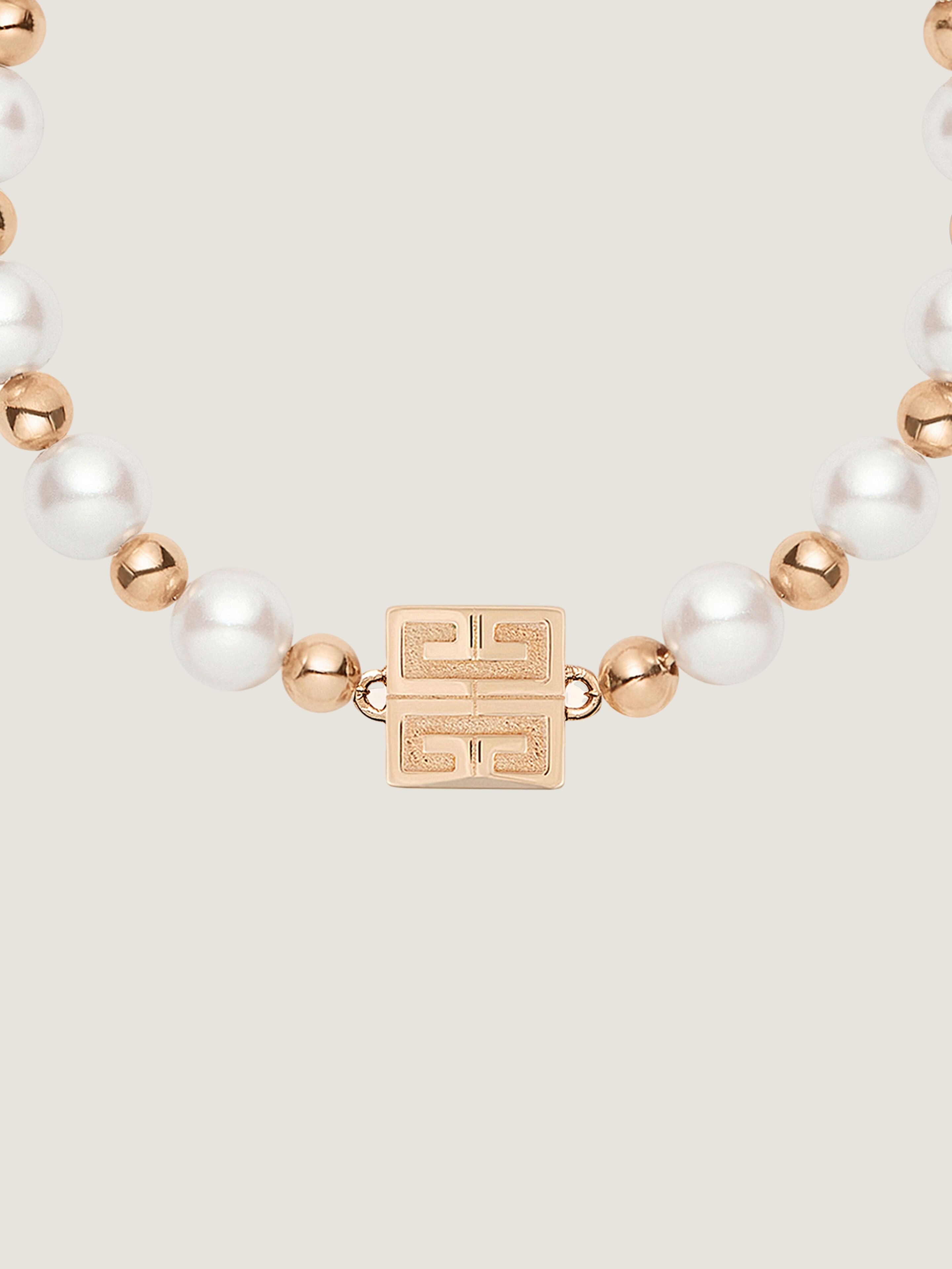 4G bracelet in metal with pearls